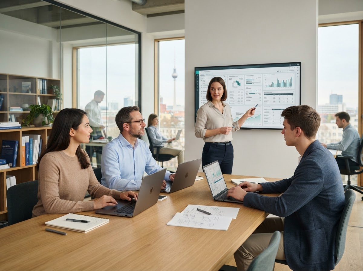 Woptaravex Team bei der Analyse von Modelldaten